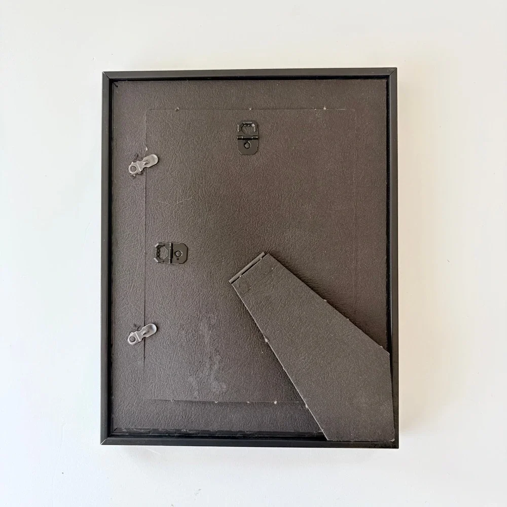 Vintage Ornate Leaf Relief Picture Frame Black Bronze 5x7 Tabletop Wall Mount